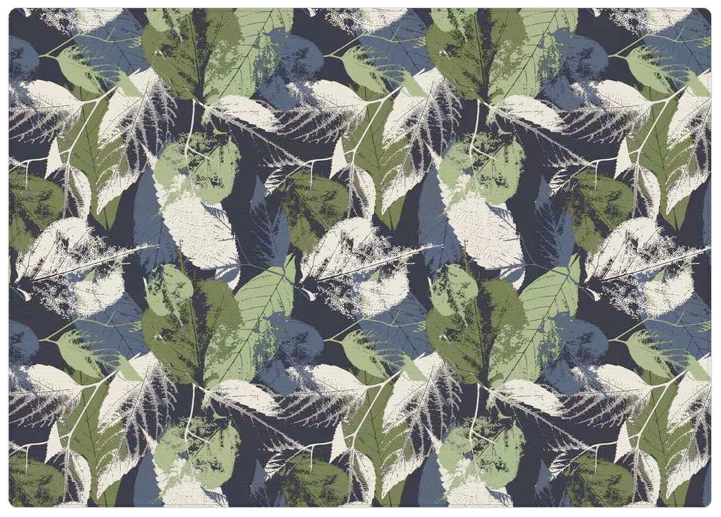 Navy Leaves Play Mat FINAL SALE