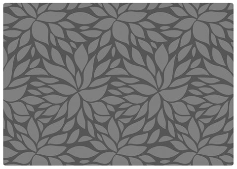 Grey Botanical Modern Flowers Play Mat - Comfort Design Mats