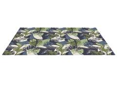 Navy Leaves Play Mat